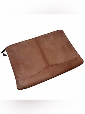 David King Boston VINTAGE Colombian Leather Portfolio Case with Zip Wristlet